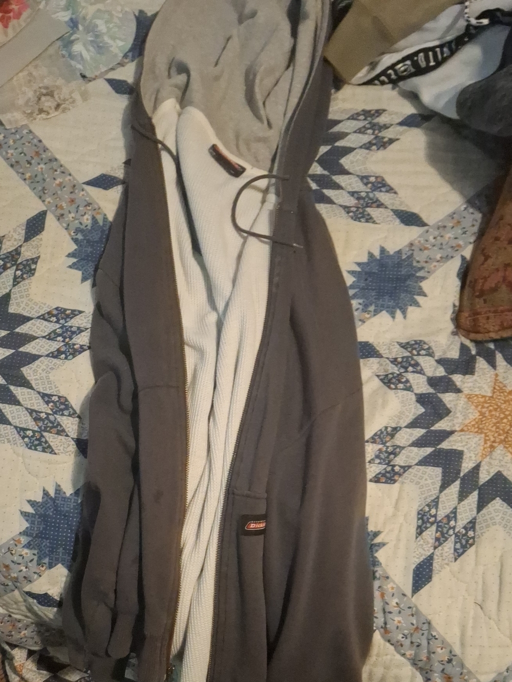 Dickies Gray Hooded Zip Jacket